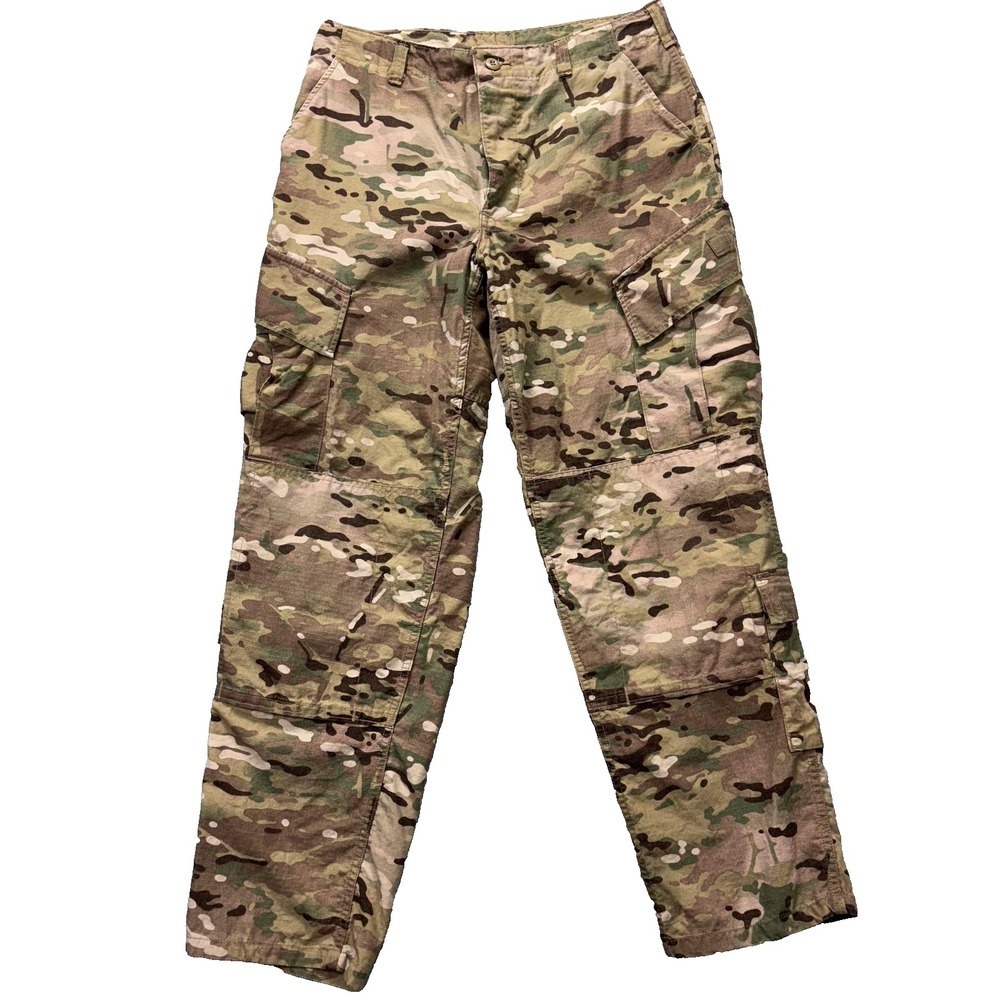 US Army ACU FR Trousers‎ Pants Mens Medium Regular OCP Multicam Camo Cargo Issue